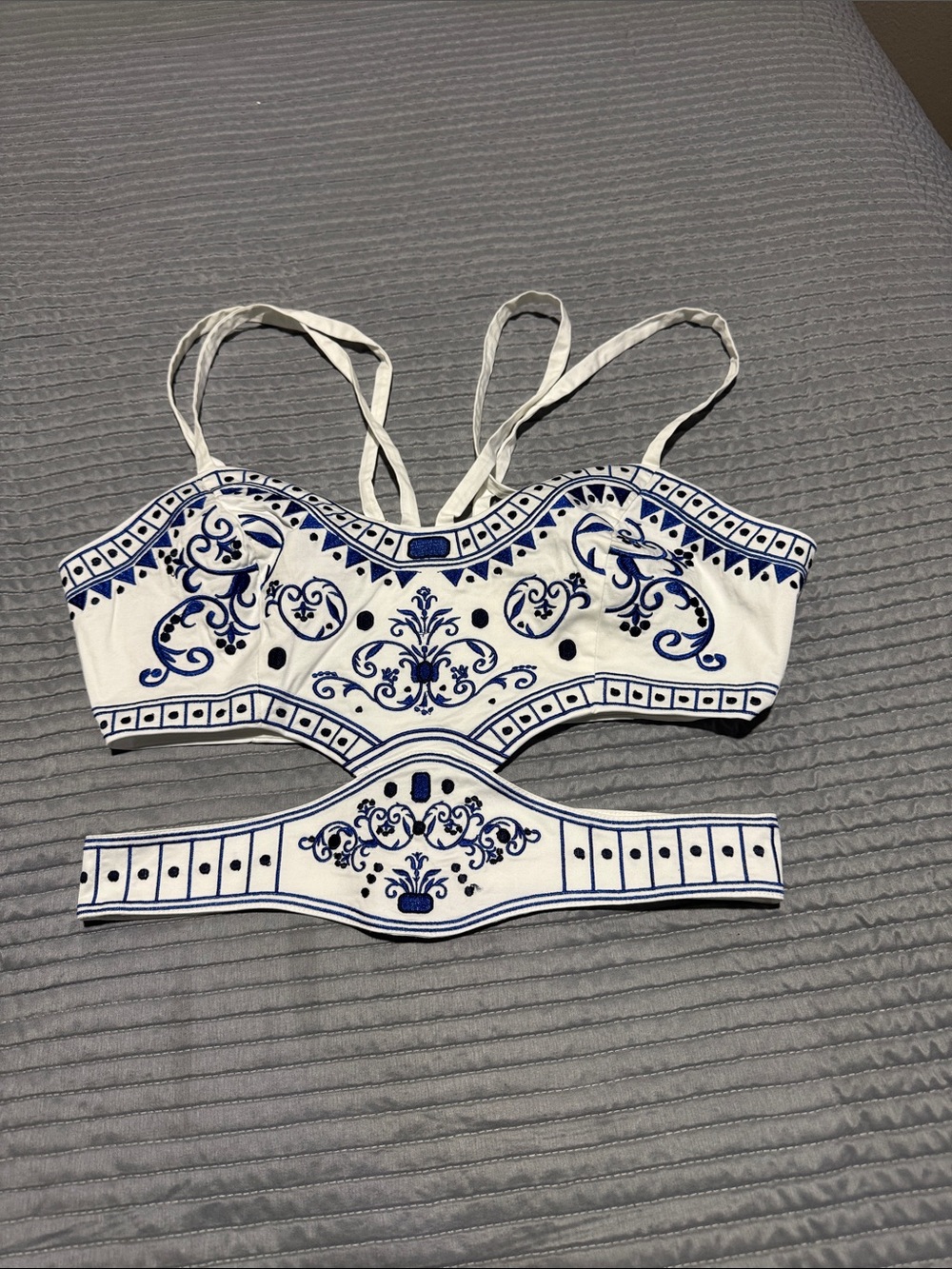 The Jetset Diaries White Bralette with Logo Detail